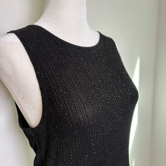 JUMP Vintage 90s Y2K USA Sparkly Stretchy Sleeveless Dress Whimsigoth Grunge S/M - Picture 11 of 13